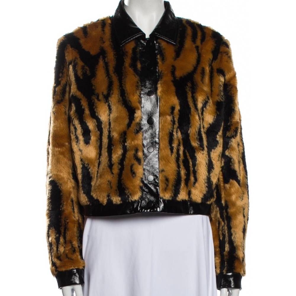 Fur bomber jacket